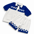 Conjunto Casablanca Knit Checker Azul