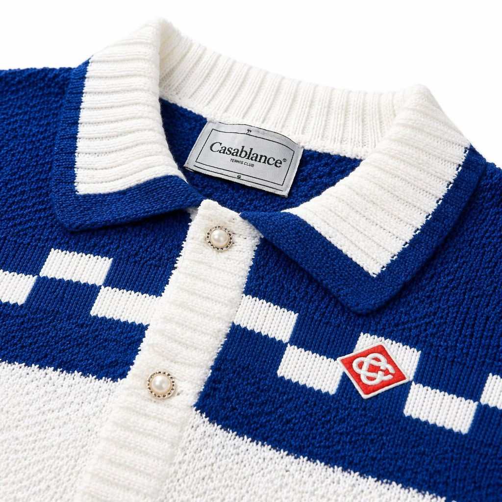 Conjunto Casablanca Knit Checker Azul