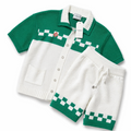 Conjunto Casablanca Knit Checker Verde