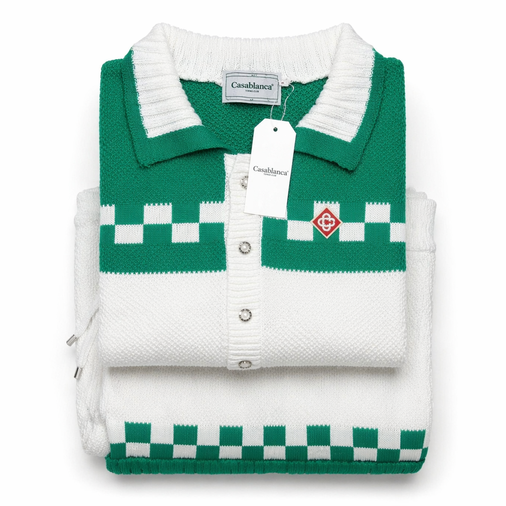 Conjunto Casablanca Knit Checker Verde