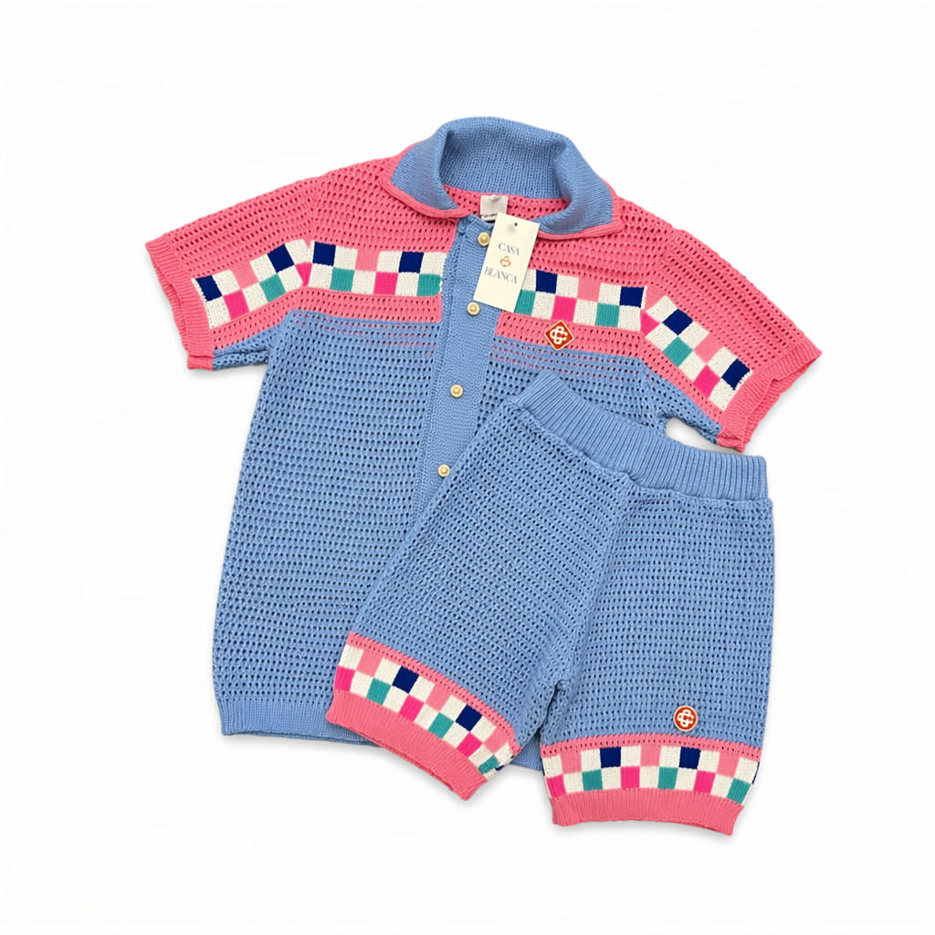 Conjunto Casablanca Knit Checker Multicolor