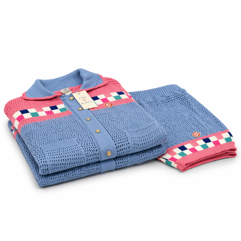 Conjunto Casablanca Knit Checker Multicolor