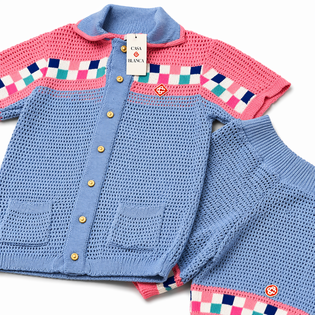 Conjunto Casablanca Knit Checker Multicolor