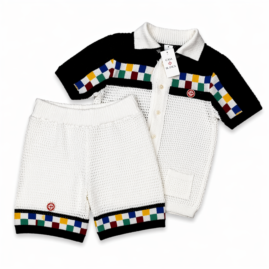 Conjunto Casablanca Knit Checker Preto