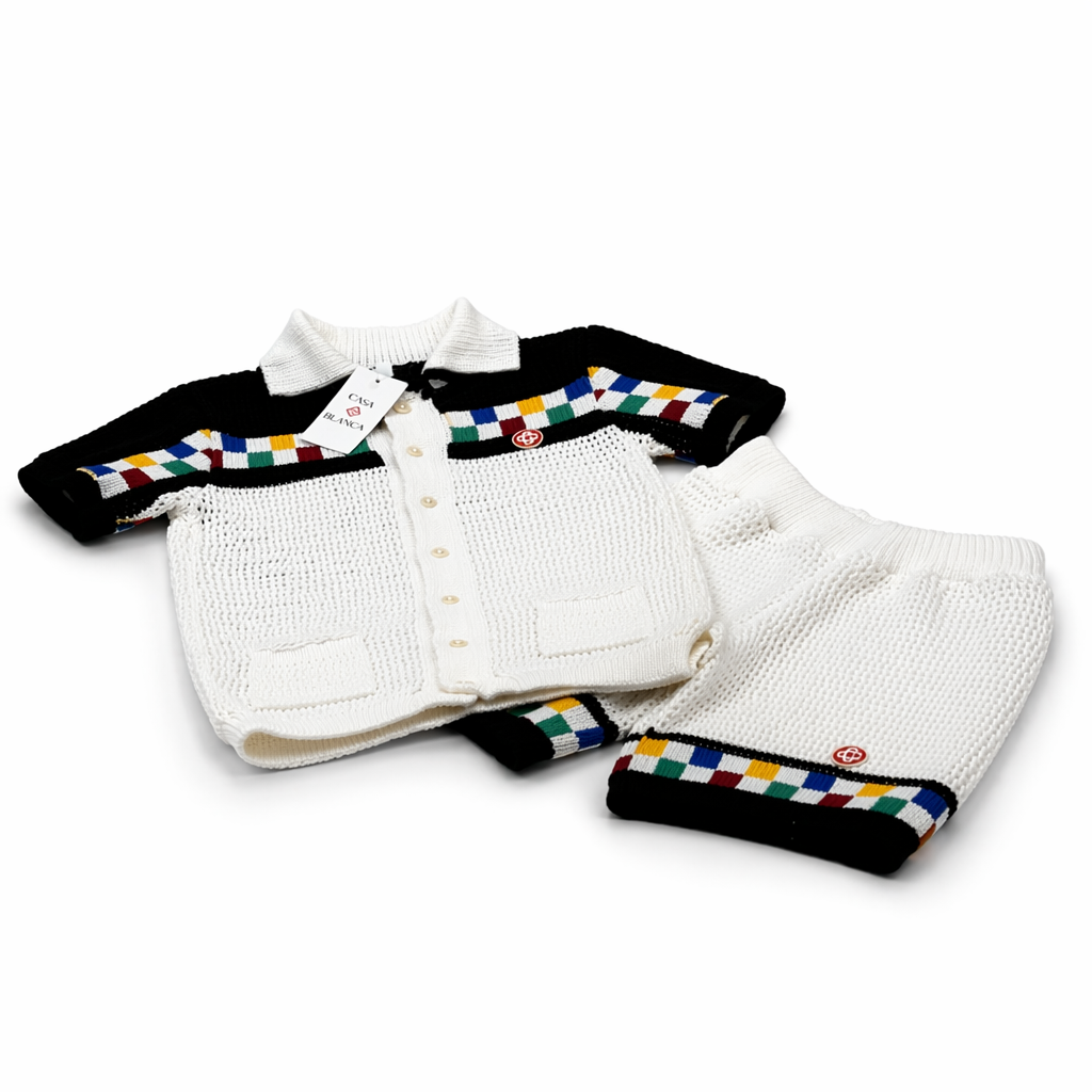 Conjunto Casablanca Knit Checker Preto