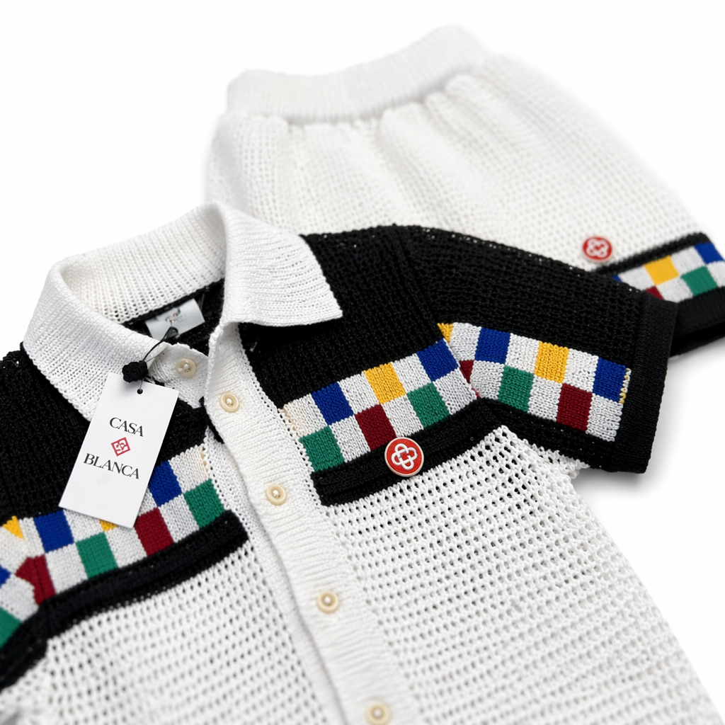Conjunto Casablanca Knit Checker Preto