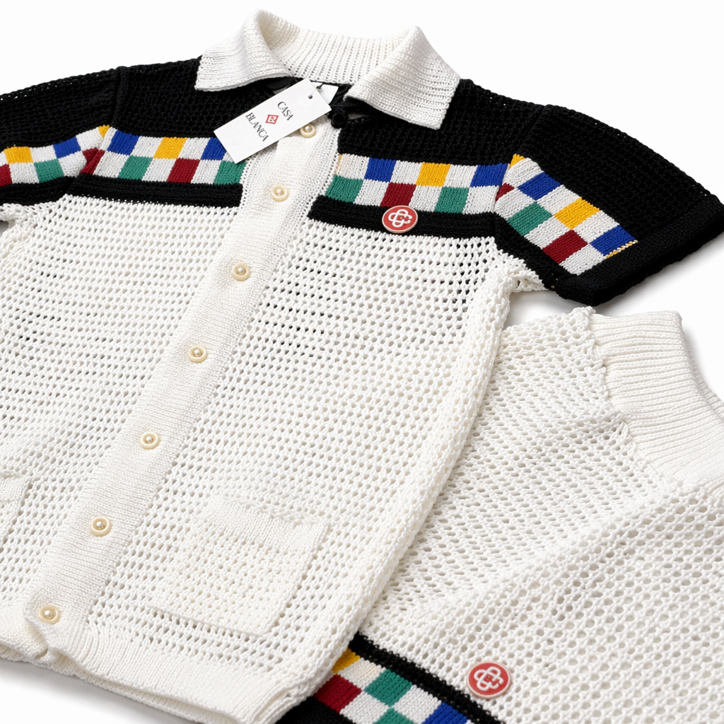 Conjunto Casablanca Knit Checker Preto
