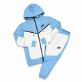 Conjunto Tech Fleece Nike - Azul Claro e Branco