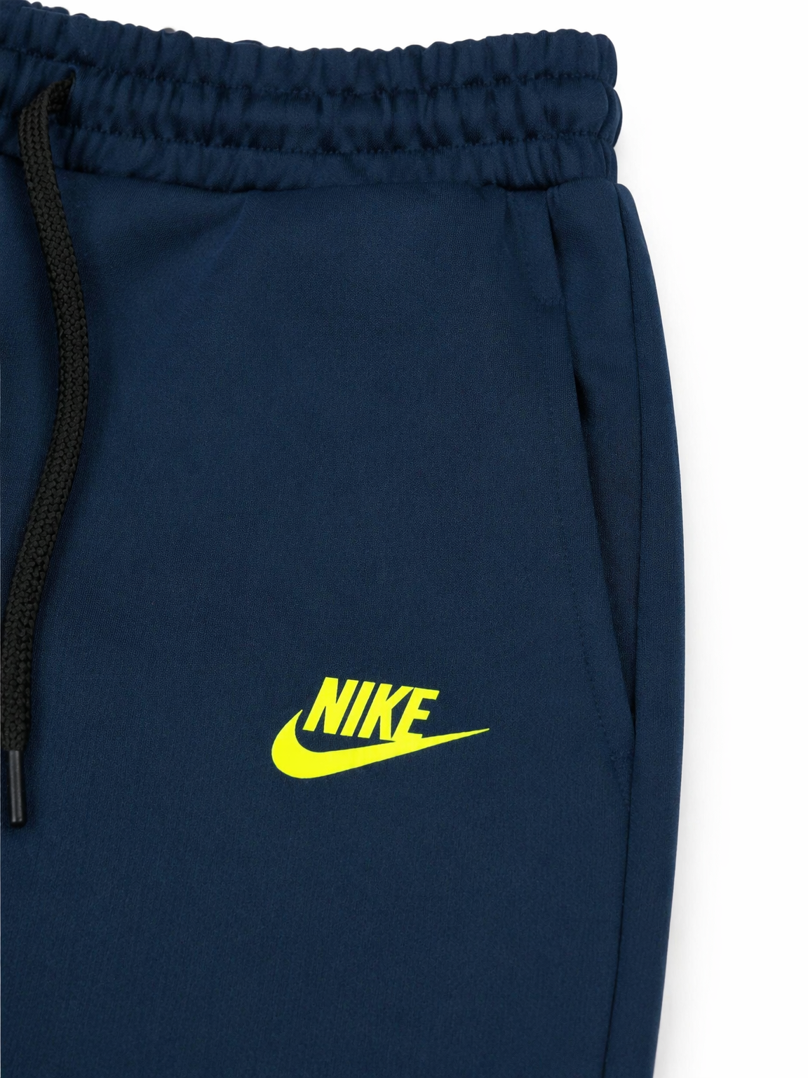 Conjunto Nike Tech Fleece Azul Marinho e Amarelo Neon